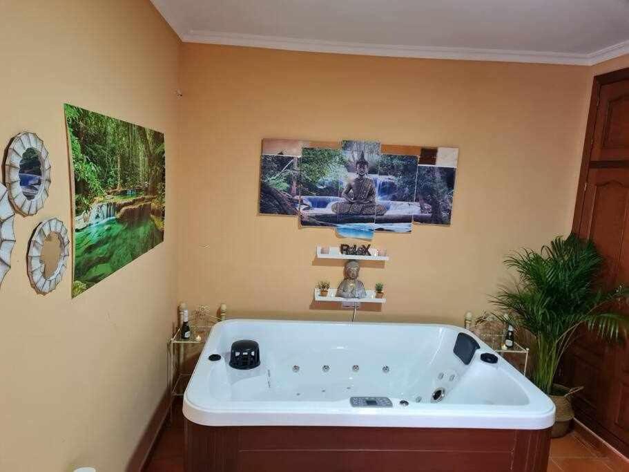 Casa Rural Con Jacuzzi, Sauna, Barbacoa Y Barra Cabeza la Vaca ภายนอก รูปภาพ